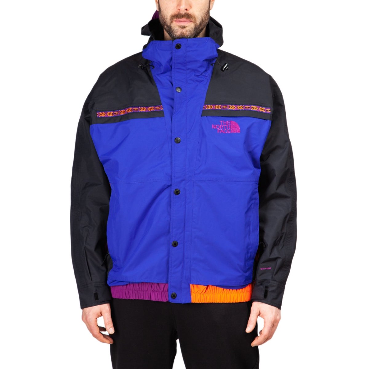 The North Face M 92 Retro Rage Rain Jacket (Aztek Blue) T93MIB9QX