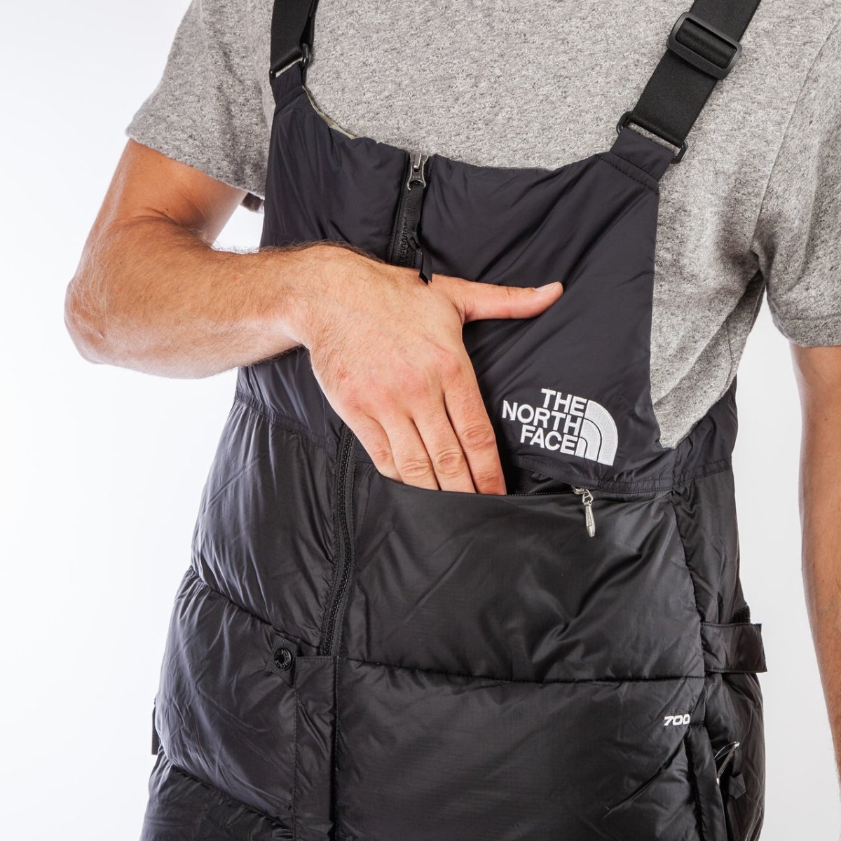 The North Face M Nuptse Bib (Schwarz)  - Allike Store