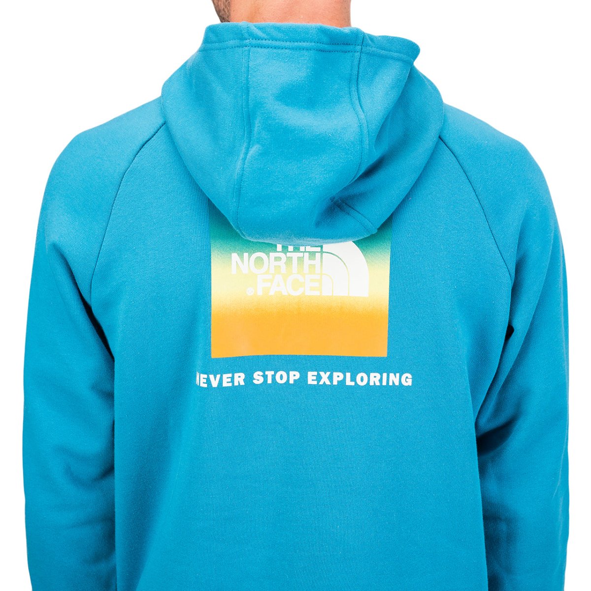 The North Face M Raglan Red Box Hoodie (Blau / Weiß) - Allike Store