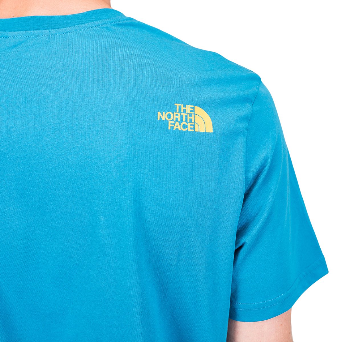 The North Face M SS Fine Tee (Blau / Gelb) - Allike Store