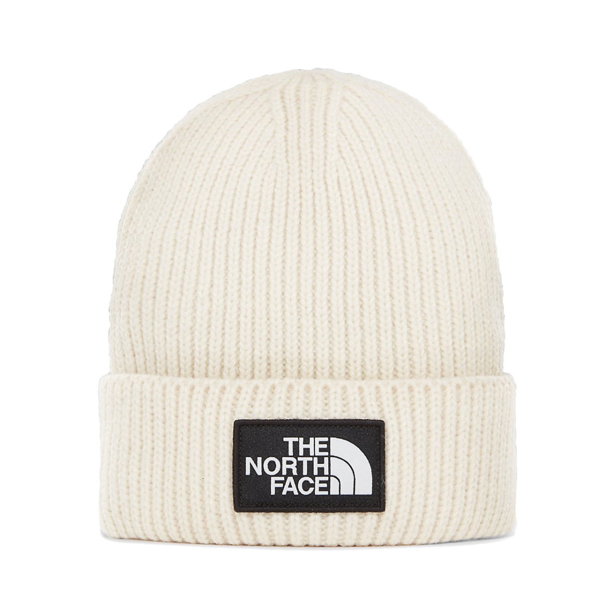 The North Face TNF Logo Box Cuffed Beanie (Weiß) - Allike Store