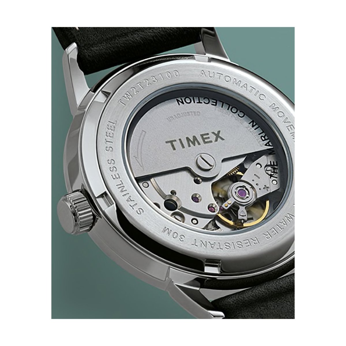 Timex Archive Marlin Automatic 40mm Leather Strap (Braun / Silber) - Allike Store