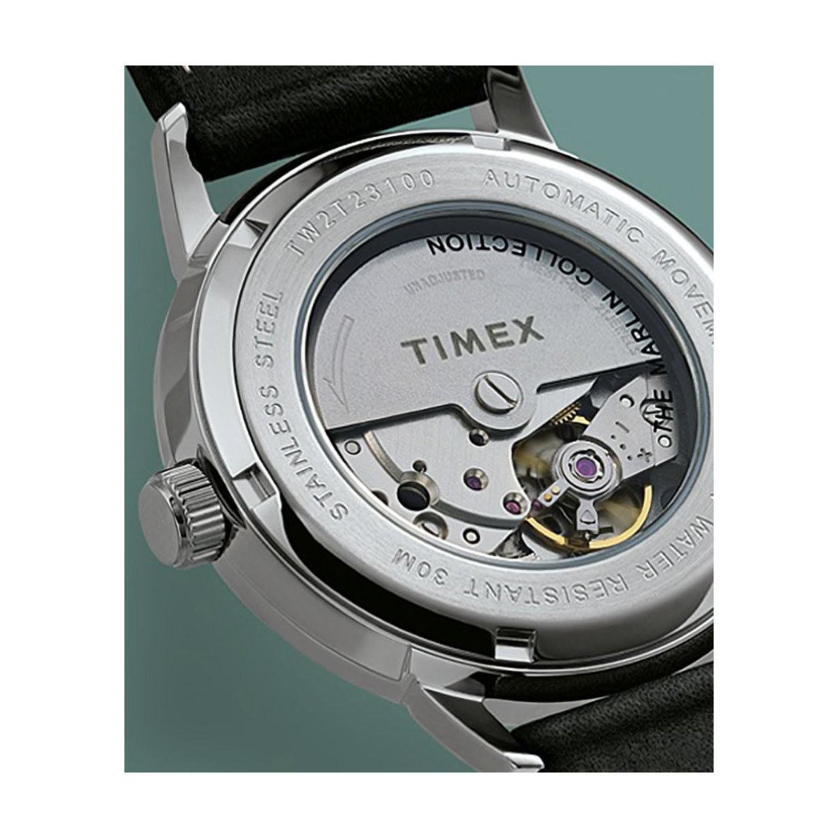 Timex Archive Marlin Automatic 40mm Leather Strap (Schwarz / Gold) - Allike Store