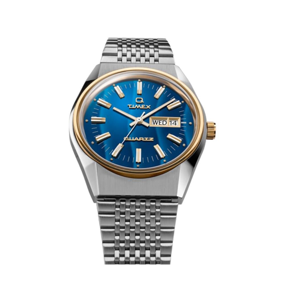 Timex Archive Q Falcon Eye Reissue 38mm (Silber / Blau) - Allike Store