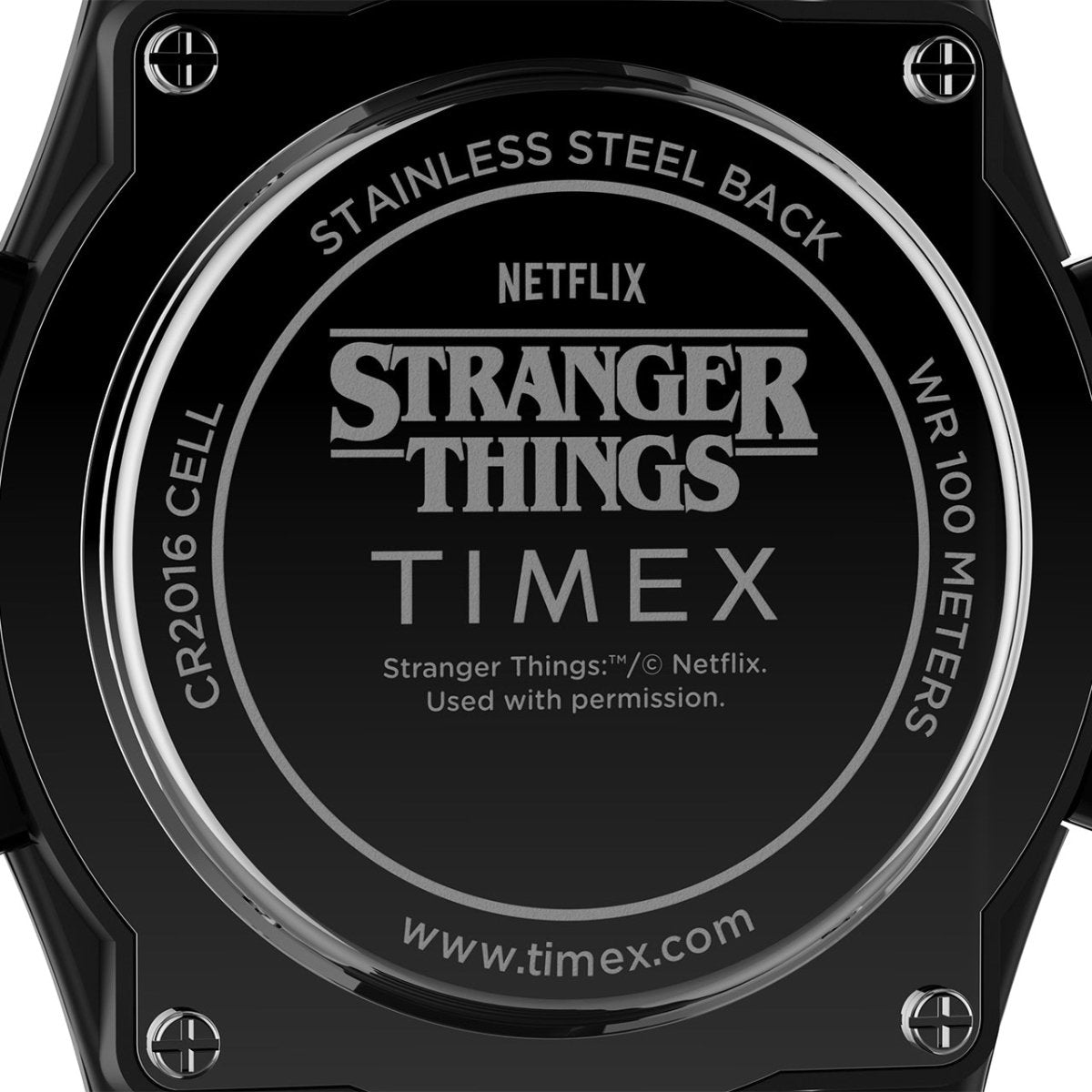 Timex Atlantis x Stranger Things 40mm Resin Strap Watch (Schwarz) - Allike Store