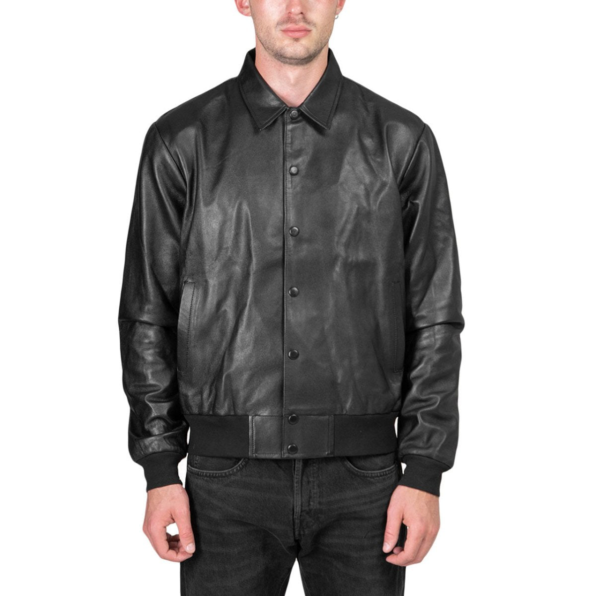 Very Famous Leather Jacket (Schwarz) - Allike Store