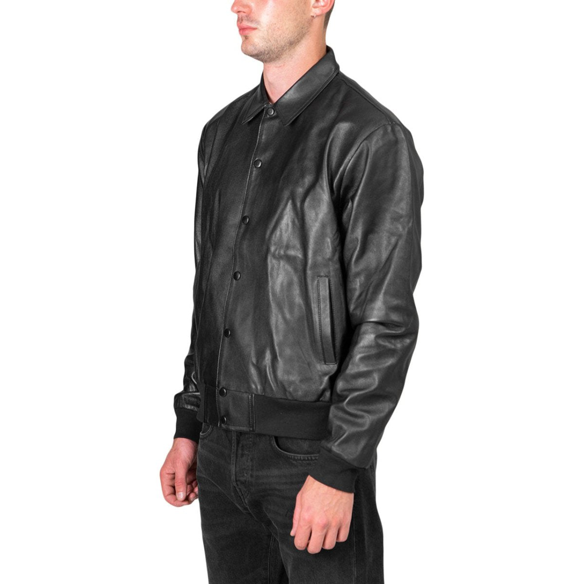 Very Famous Leather Jacket (Schwarz) - Allike Store