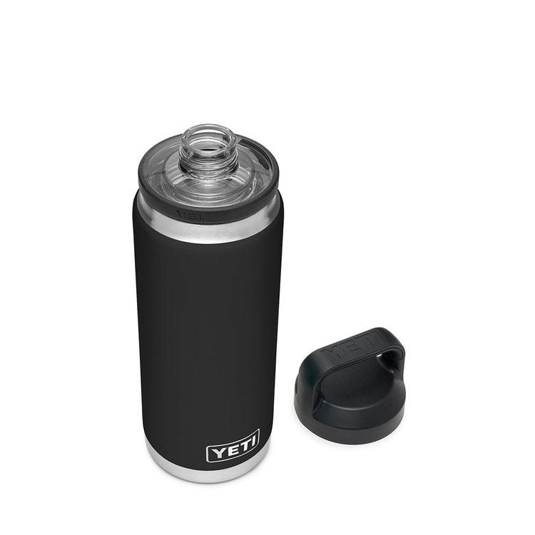 Yeti Rambler 26oz (769ml) Flasche mit Chug Cap (Schwarz) - Allike Store