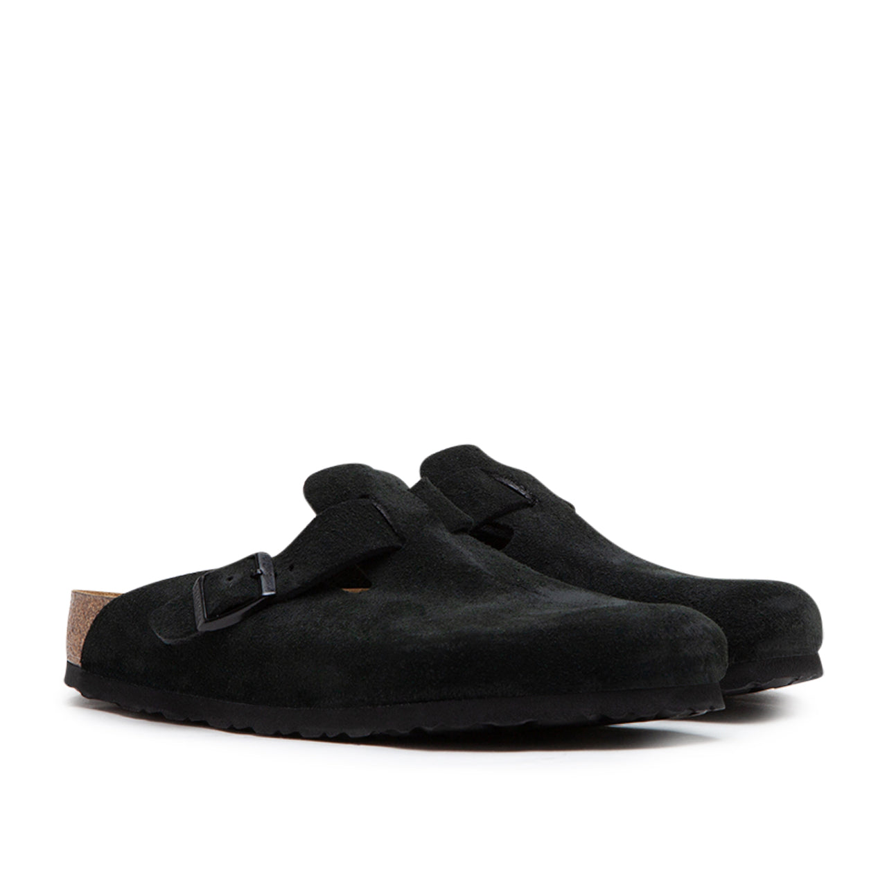 Birkenstock Boston Soft Footbed Suede Leather (Schwarz)  - Allike Store