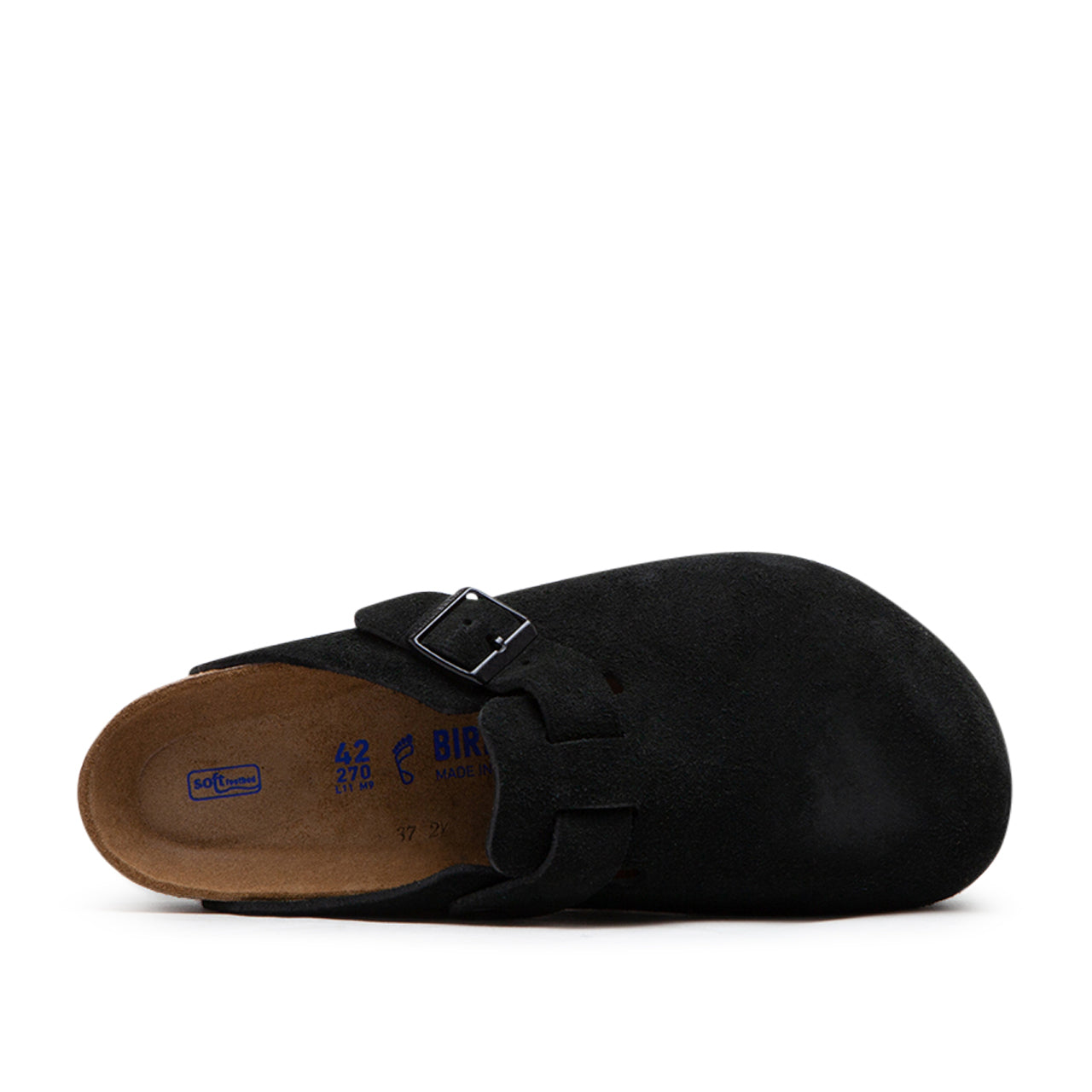 Birkenstock Boston Soft Footbed Suede Leather (Black