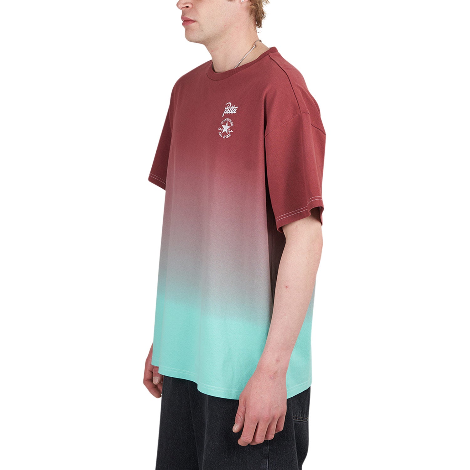 Converse x Patta Rain or Shine T-Shirt (Rot / Blau)  - Allike Store