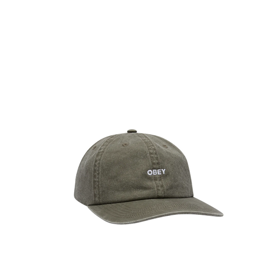 Obey Pigment Bold 6 Panel Strapback (Oliv)