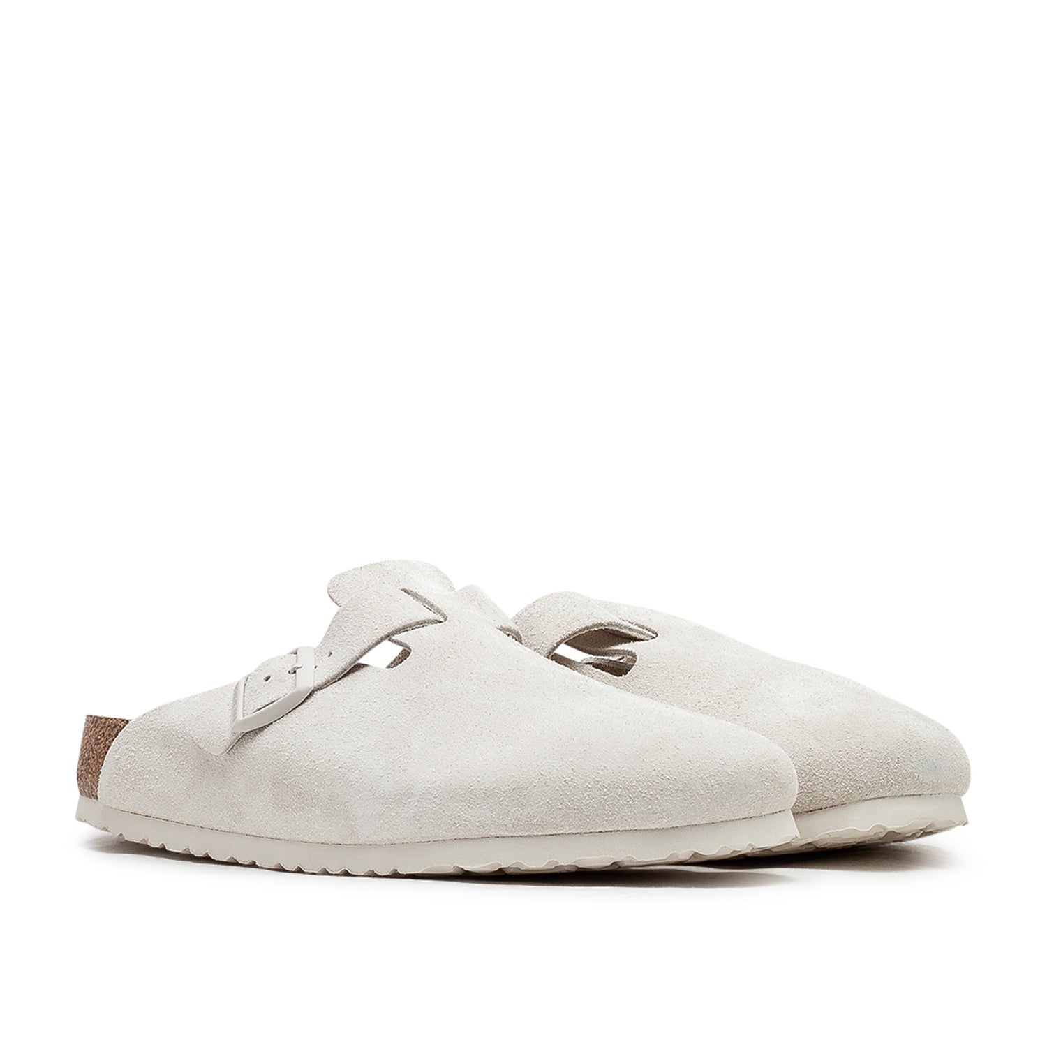 Birkenstock Boston Soft Footbed Suede Leather (Beige) - Allike Store