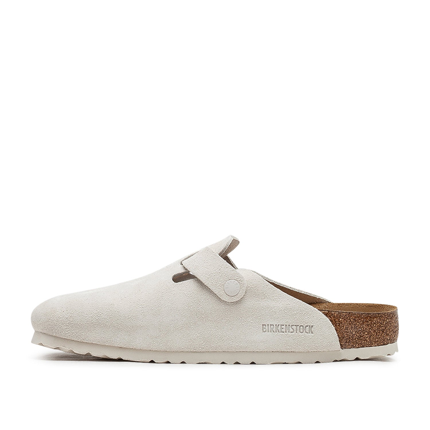 Birkenstock Boston Soft Footbed Suede Leather (Beige) - Allike Store