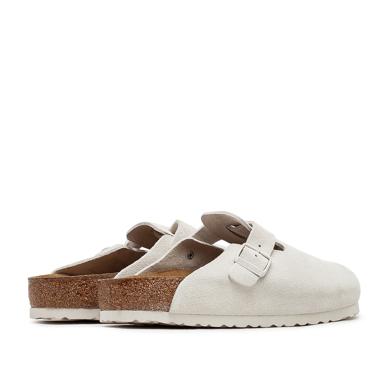 Birkenstock Boston Soft Footbed Suede Leather (Beige) - Allike Store