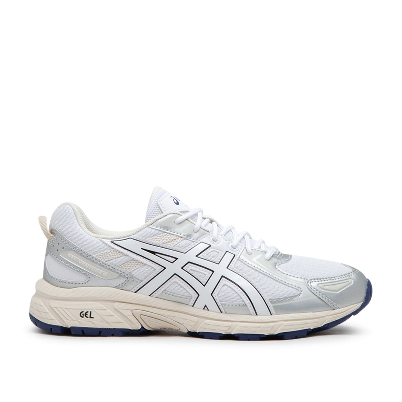 Asics Gel-Venture 6 (Weiß / Silber / Schwarz)  - Allike Store