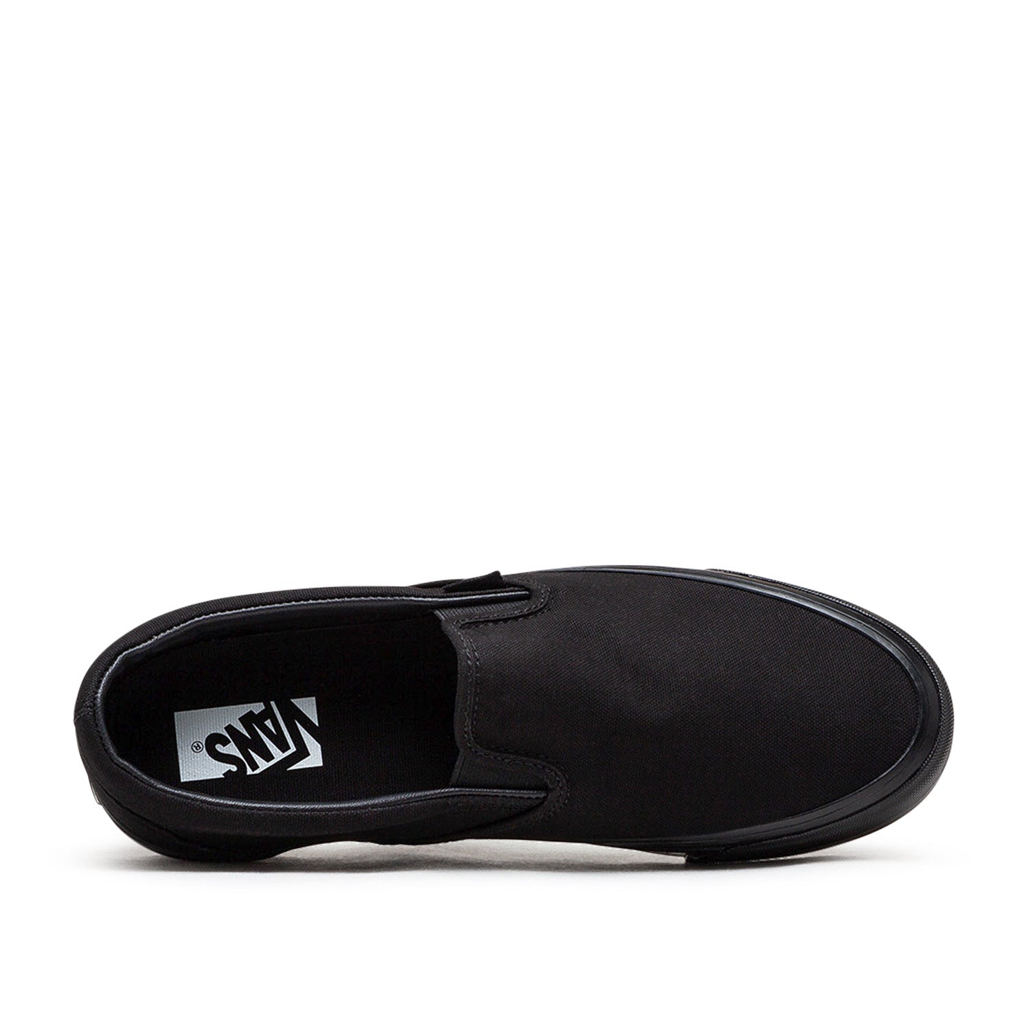 All black slip on vans online