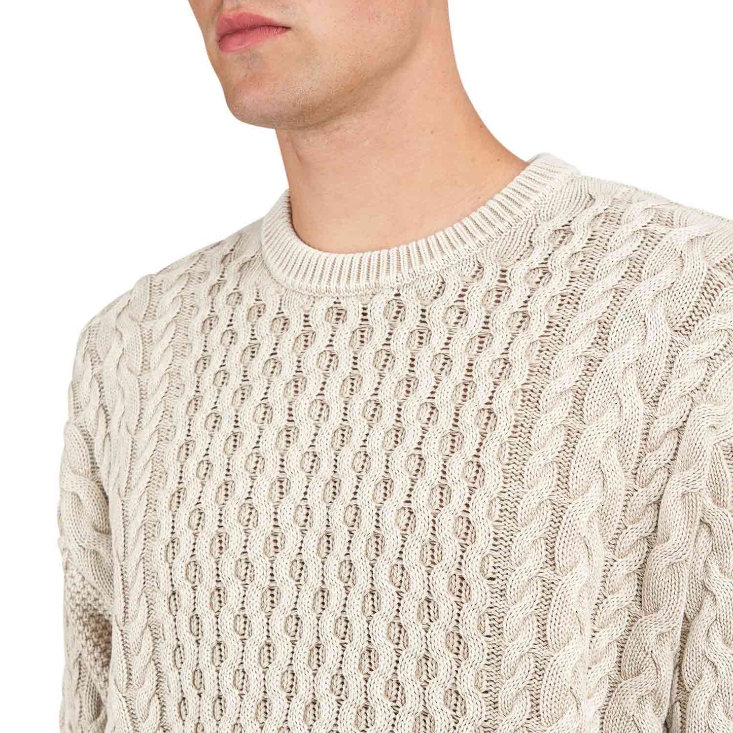 Obey Faded Wash Sweater (Beige)  - Allike Store