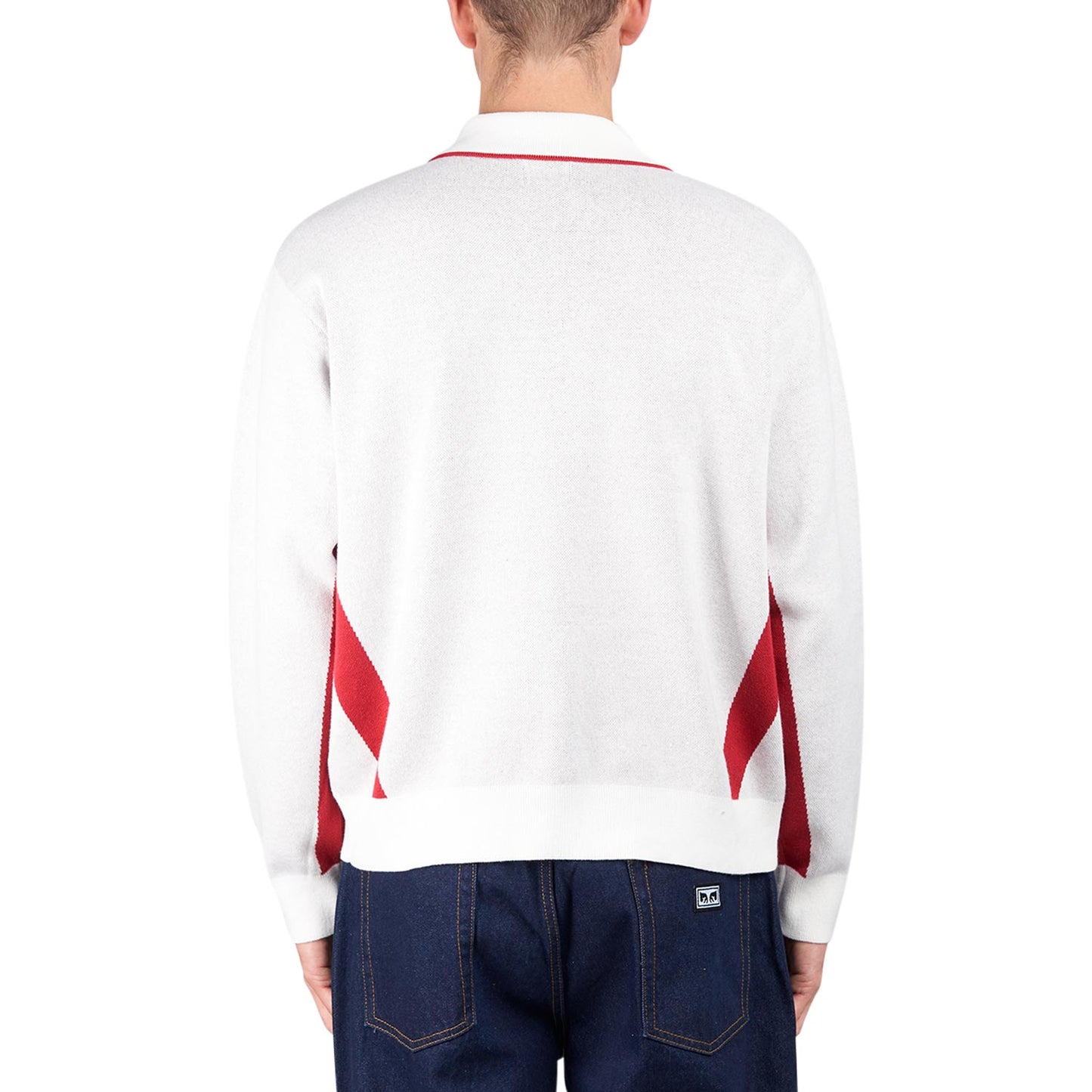 Obey Soccer Polo Sweater (Beige / Rot) - Allike Store