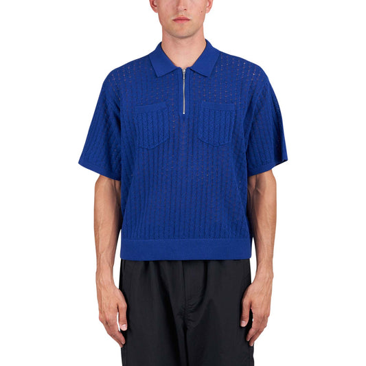 Obey Grant Quater Zip Sweater (Blau) - Allike Store