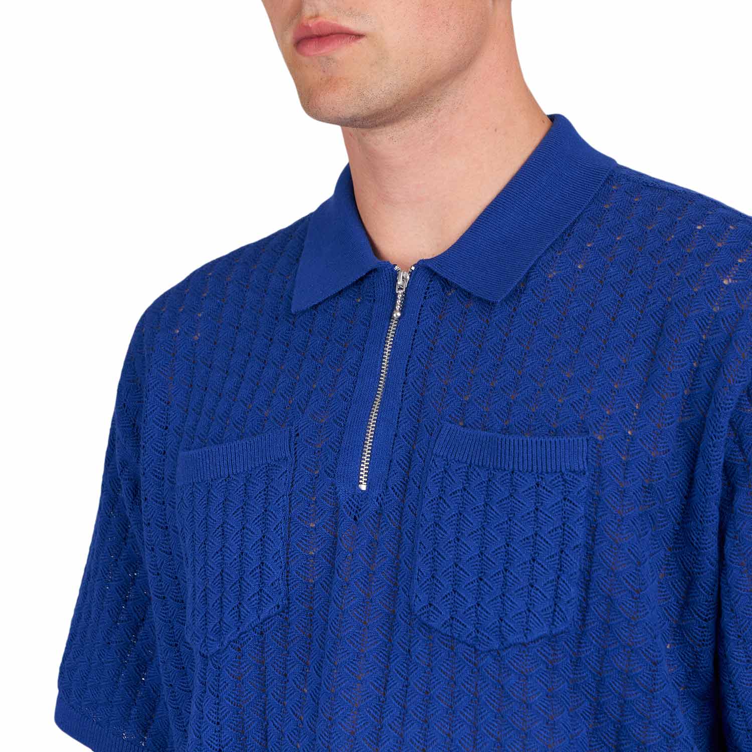 Obey Grant Quater Zip Sweater (Blau) - Allike Store