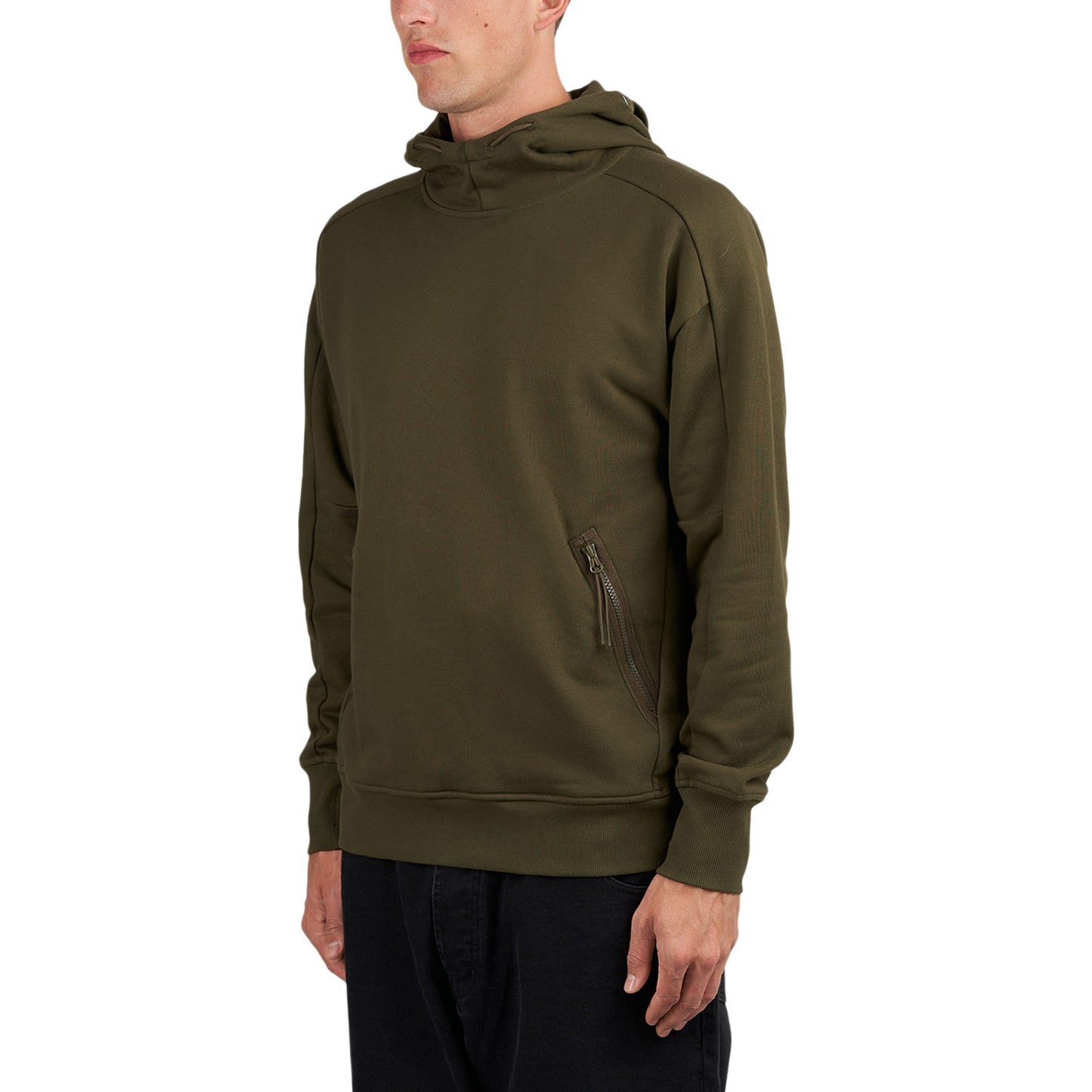 C.P. Company Diagonal Raised Fleece Goggle Hooded Sweatshirt (Grün)  - Allike Store