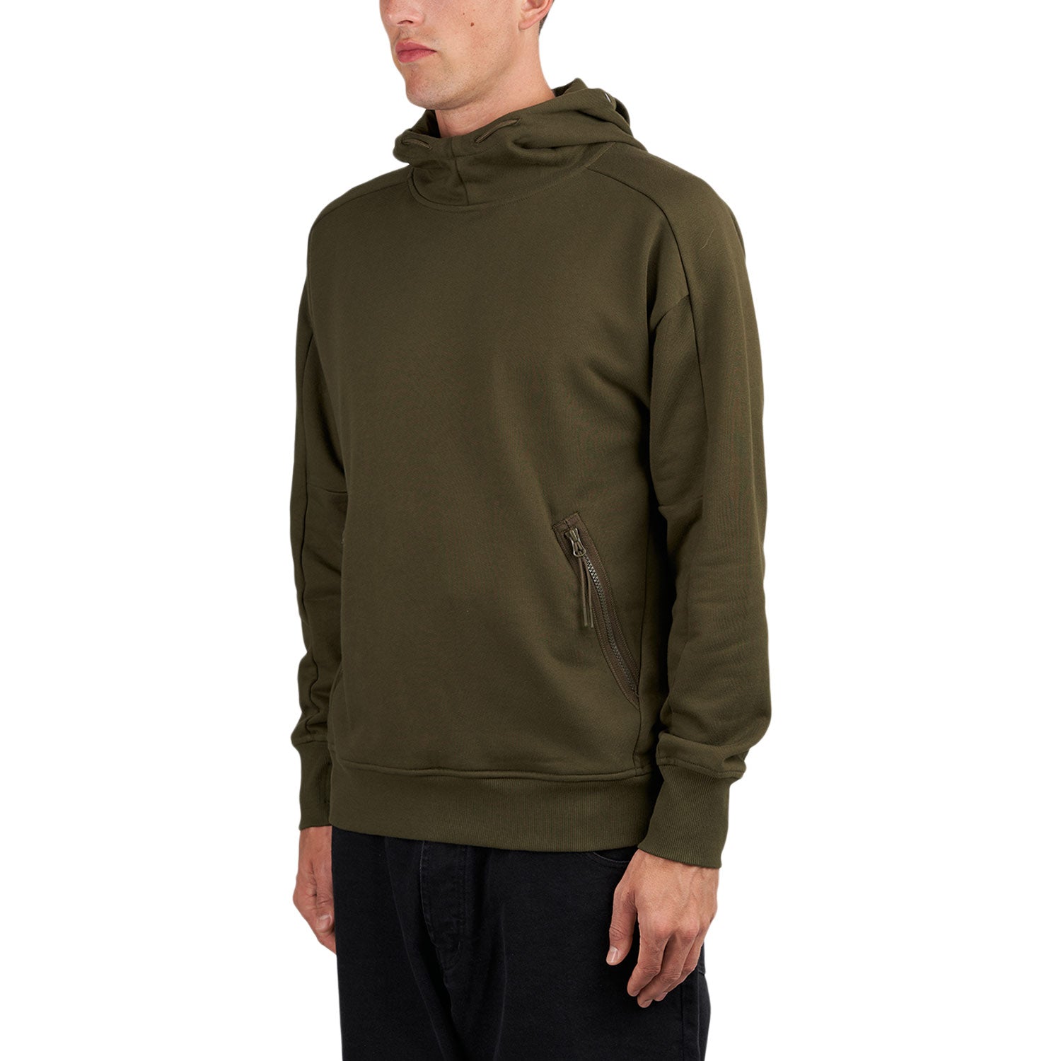 C.P. Company Diagonal Raised Fleece Goggle Hooded Sweatshirt (Grün)  - Allike Store