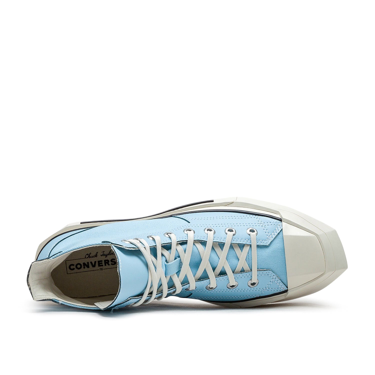 Light blue leather converse best sale