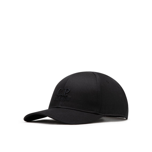 C.P. Company Gabardine Logo Cap (Black)