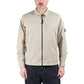 C.P. Company Organic Gabardine Full Zip Overshirt (Beige) - Allike Store