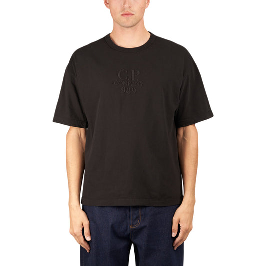 C.P. Company Boxy Logo T-Shirt (Schwarz) - Allike Store