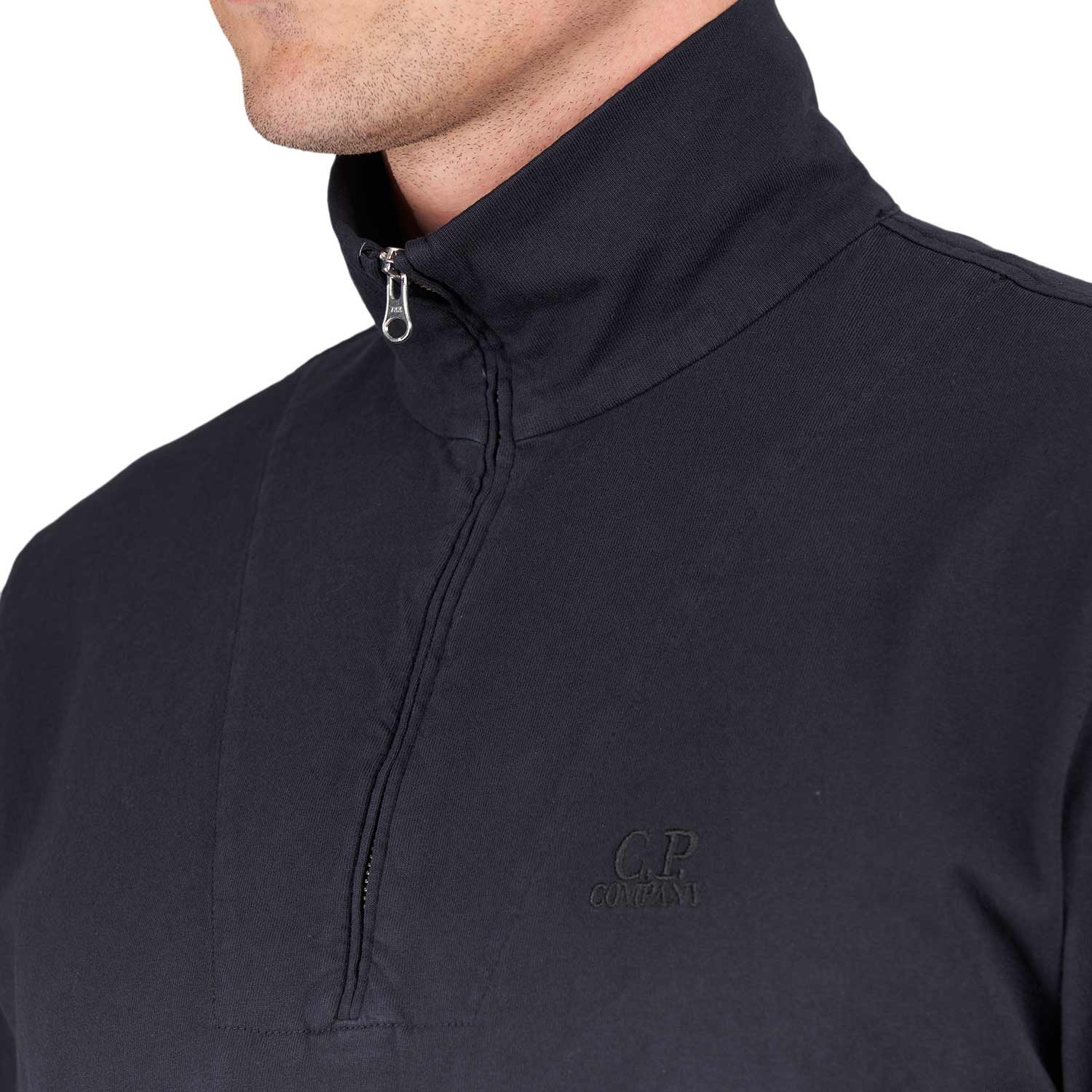 C.P. Company Half Zip Polo (Dunkelblau) - Allike Store