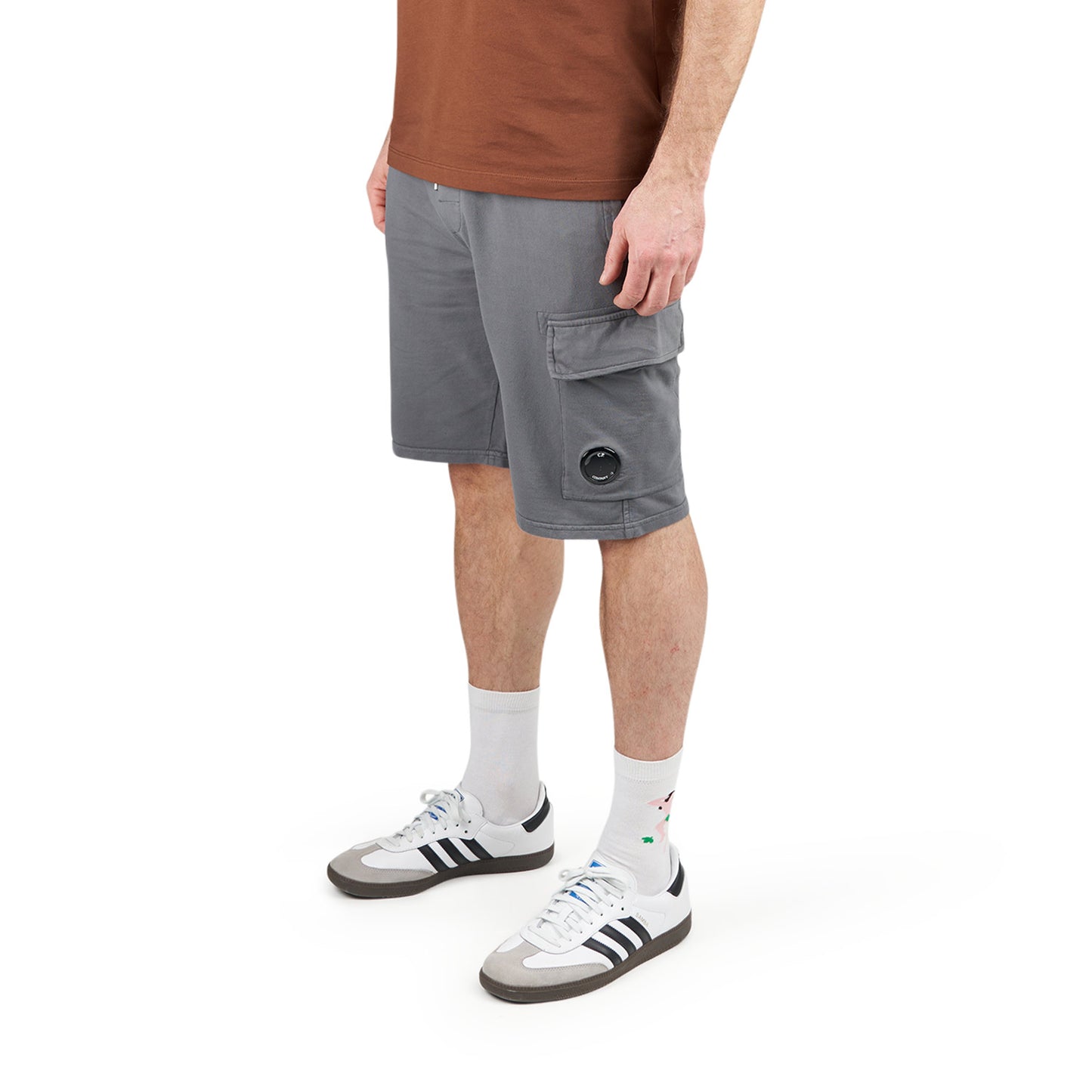 C.P. Company Light Fleece Cargo Lens Shorts (Grau) - Allike Store