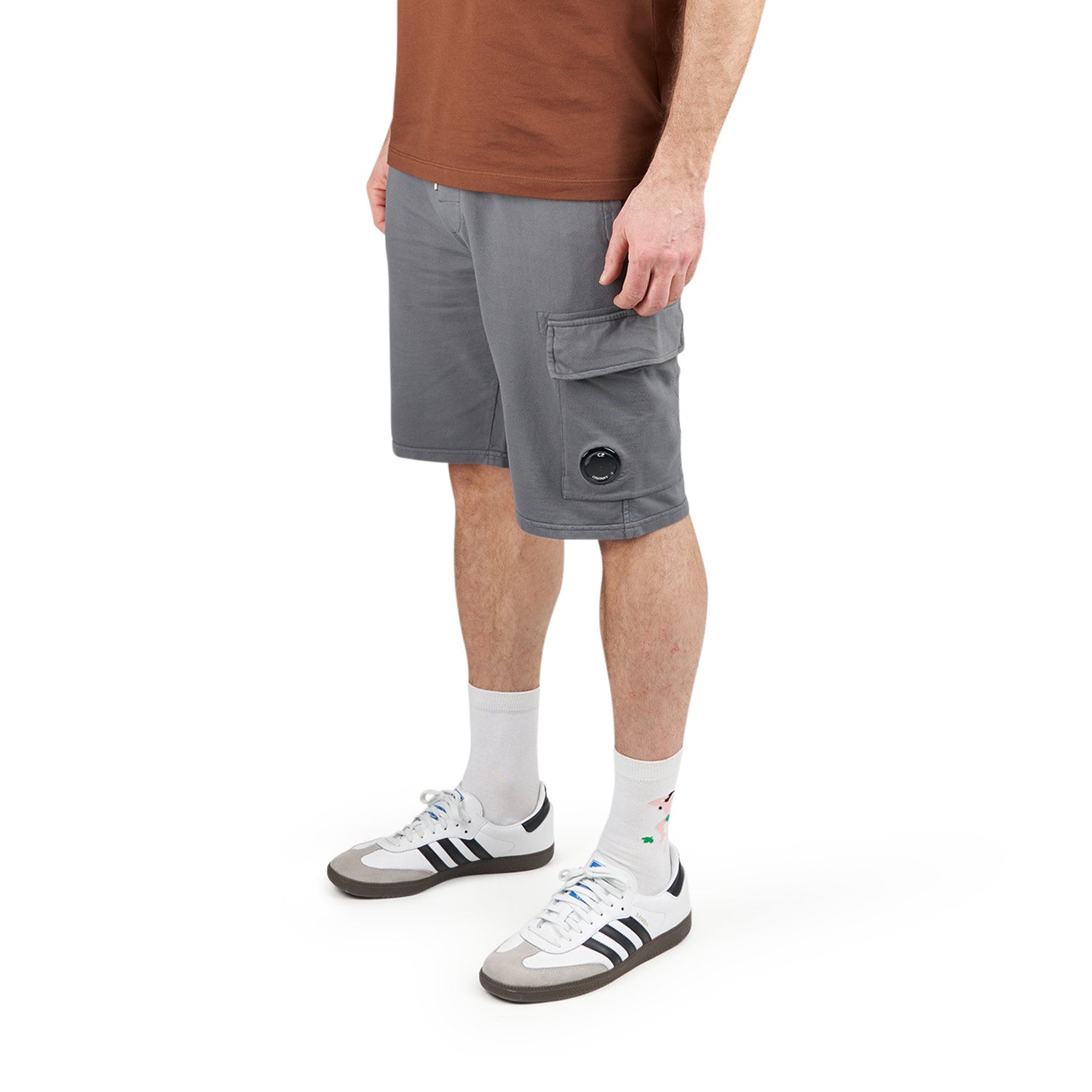 C.P. Company Light Fleece Cargo Lens Shorts (Grau) - Allike Store