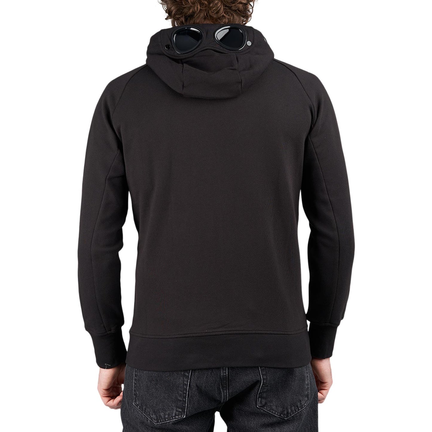 C.P. Company Diagonal Raised Fleece Hooded Sweatshirt (Schwarz) - Allike Store