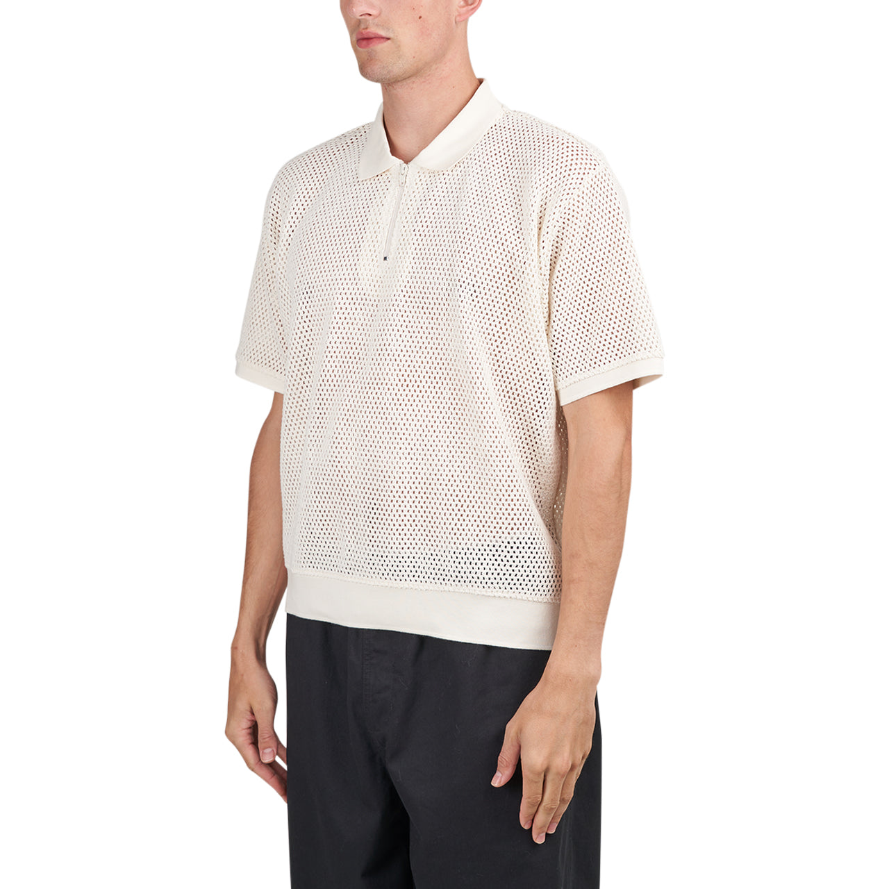 Obey Rolling Button-Up Polo (Creme)  - Allike Store