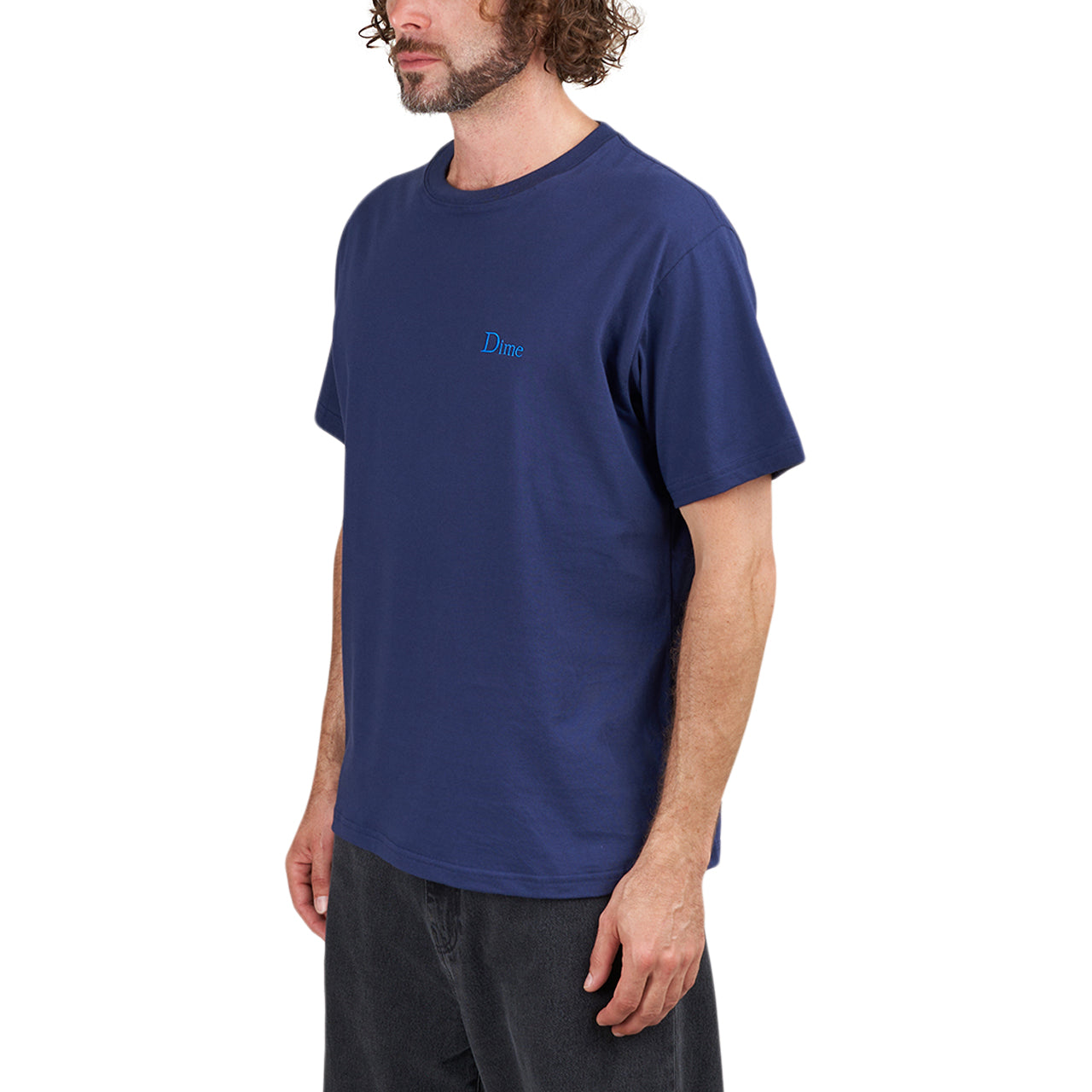 Dime Classic Small Logo T-Shirt (Navy)  - Allike Store