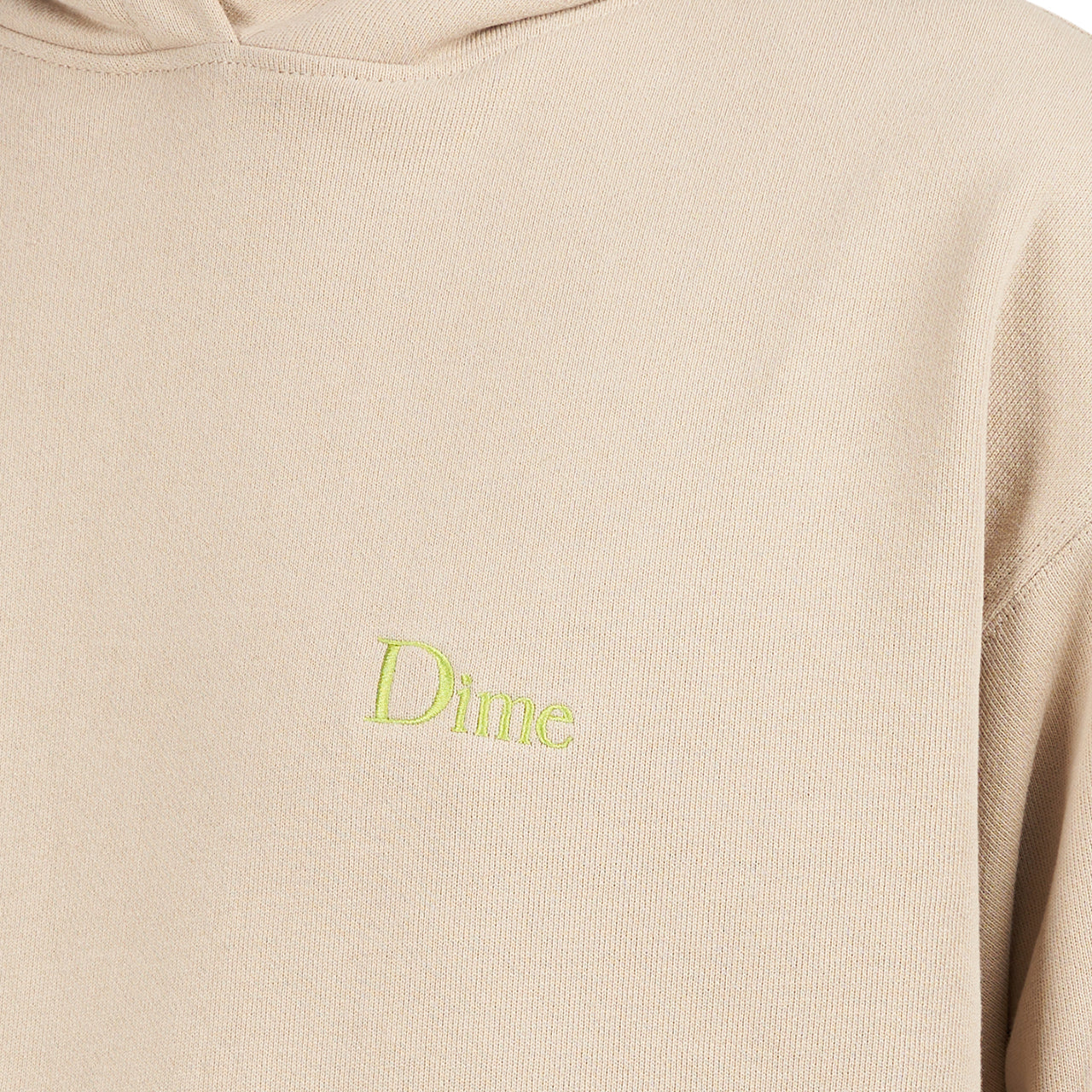 Dime Classic Small Logo Hoodie (Beige)  - Allike Store