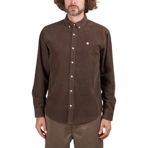 Carhartt WIP Longsleeve Madison Cord Shirt (Braun)  - Allike Store