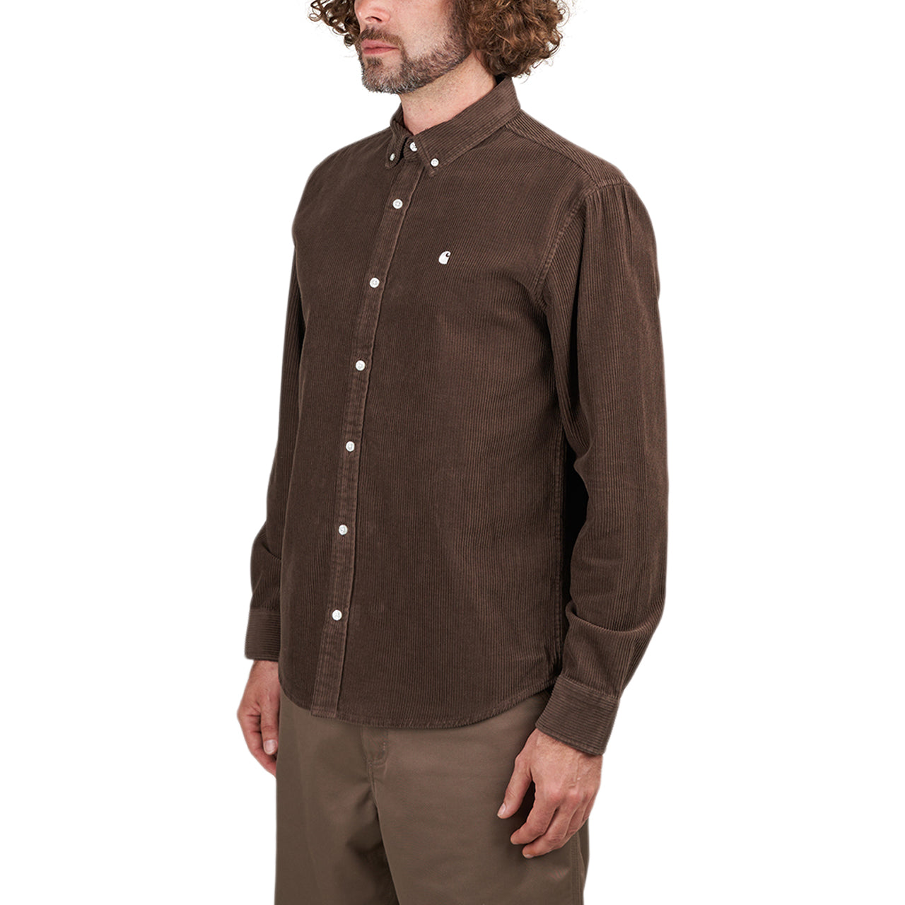 Carhartt WIP Longsleeve Madison Cord Shirt (Braun)  - Allike Store