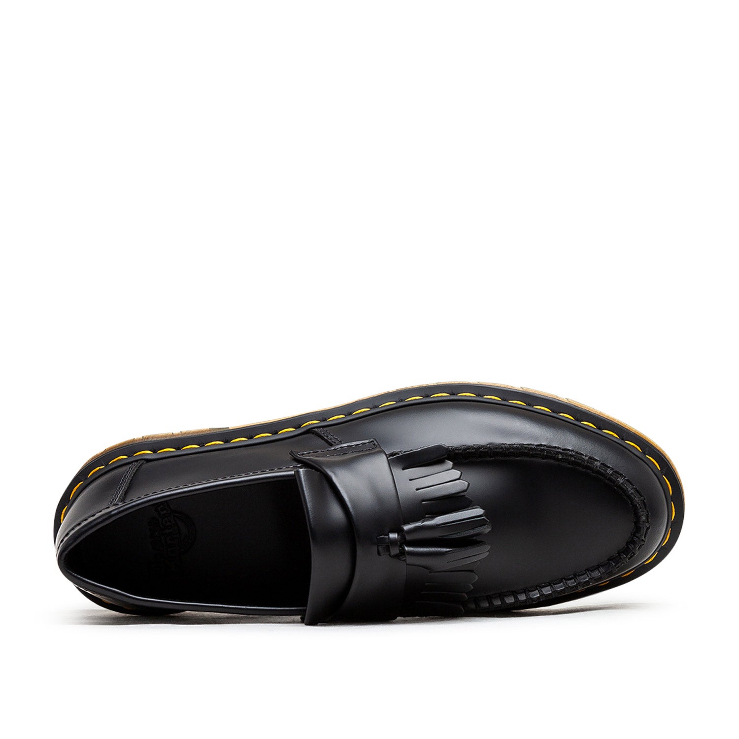 Dr. Martens Adrian Yellow Stitch Smooth Tassle Loafer (Schwarz) - Allike Store