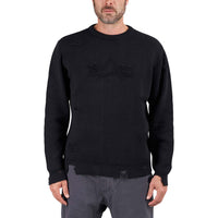 Alpha Industries Distressed Logo Pullover (Black)