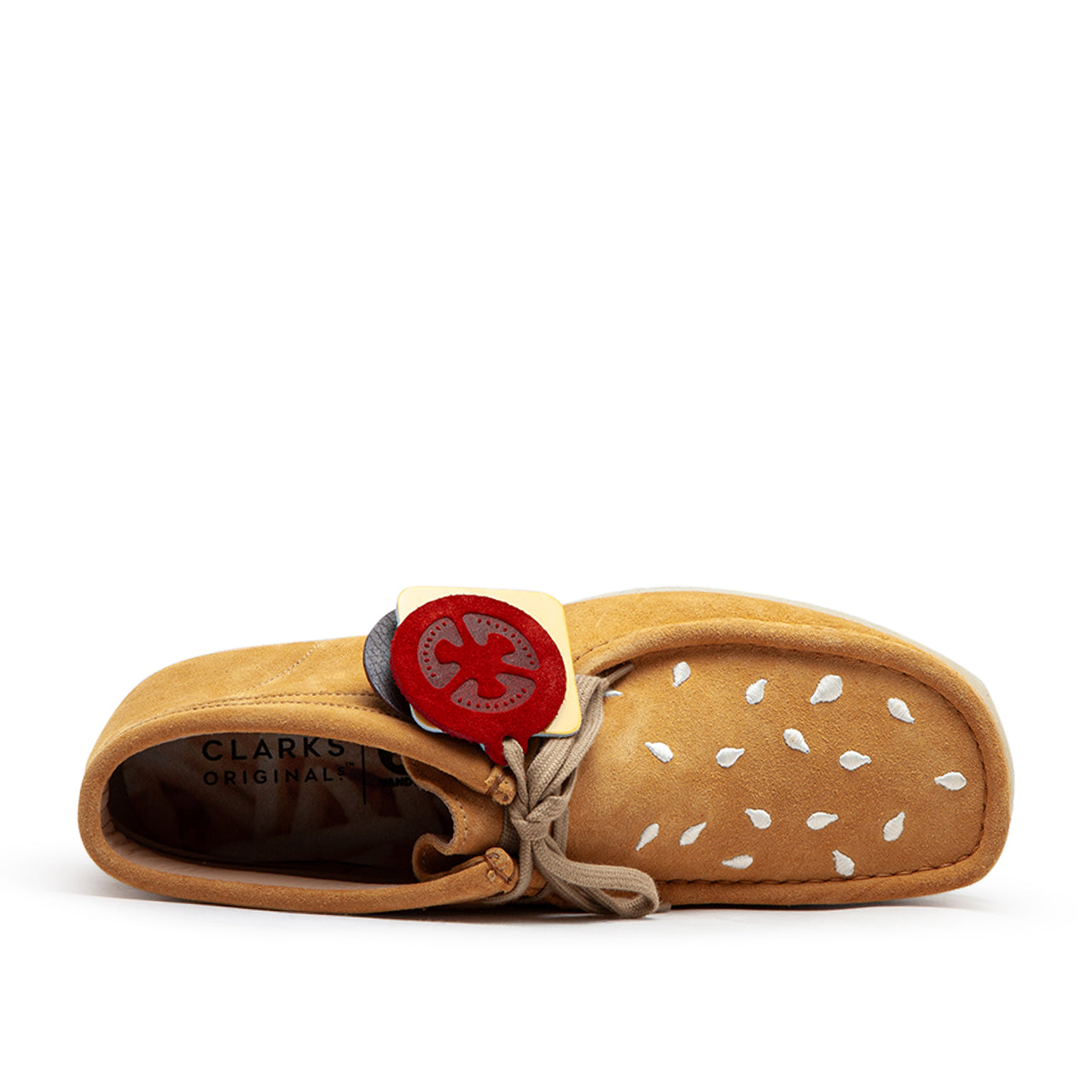 Vandy The Pink & Clarks Serve Up Hamburger-Inspired Wallabee Boot