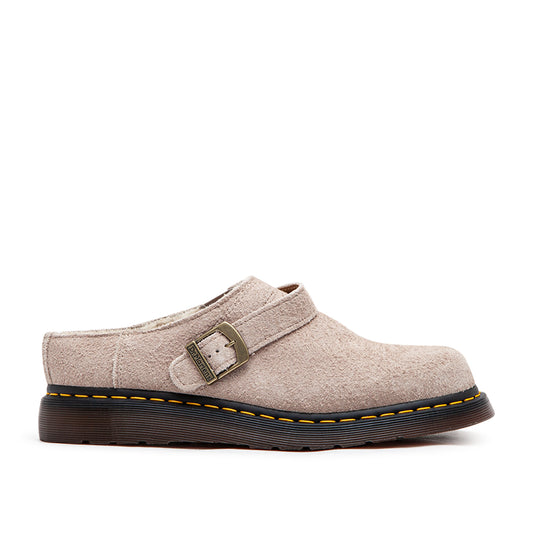 Dr. Martens Isham Faux Shearling Lined Suede Mules (Beige)  - AlBlaire Store