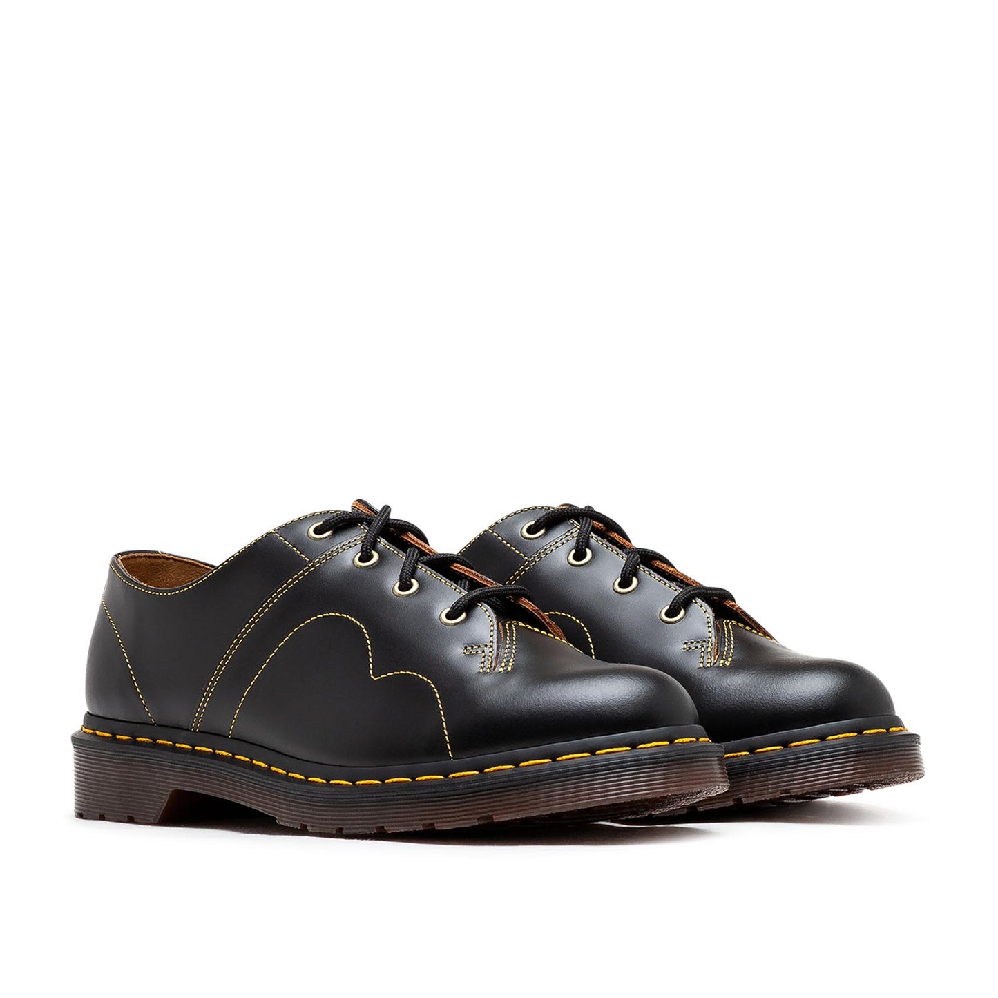 Dr. Martens Church Shoe Vintage Smooth (Schwarz / Gelb) - Allike Store