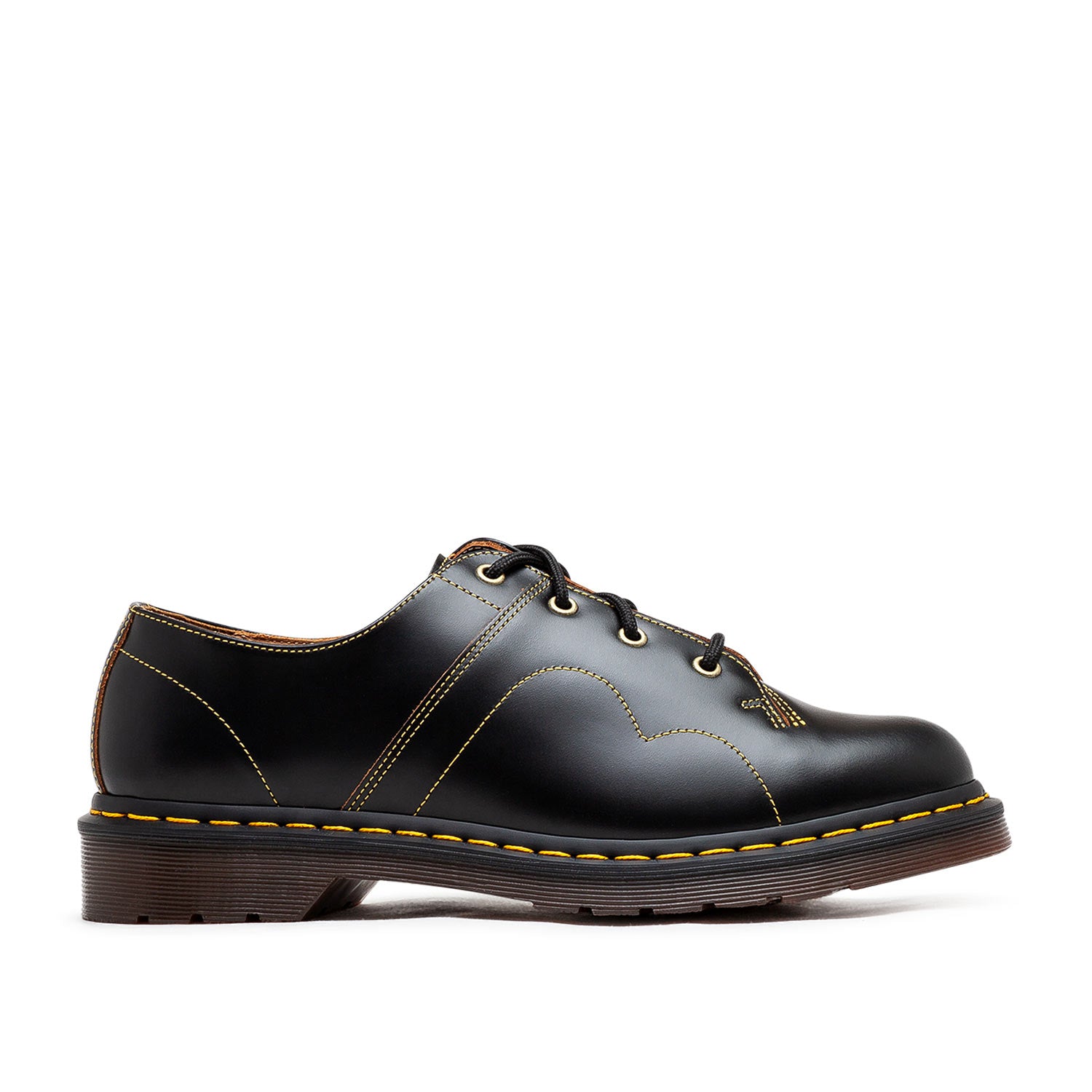 Dr. Martens Church Shoe Vintage Smooth (Schwarz / Gelb) - Allike Store