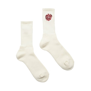 by Parra 1976 Logo Crew Socks (Weiß / Rot)  - Allike Store