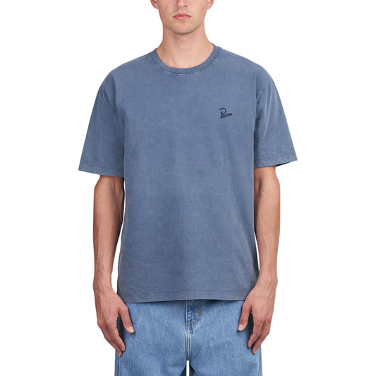 by Parra Script Logo T-Shirt (Blau)  - Cheap Sneakersbe Jordan Outlet