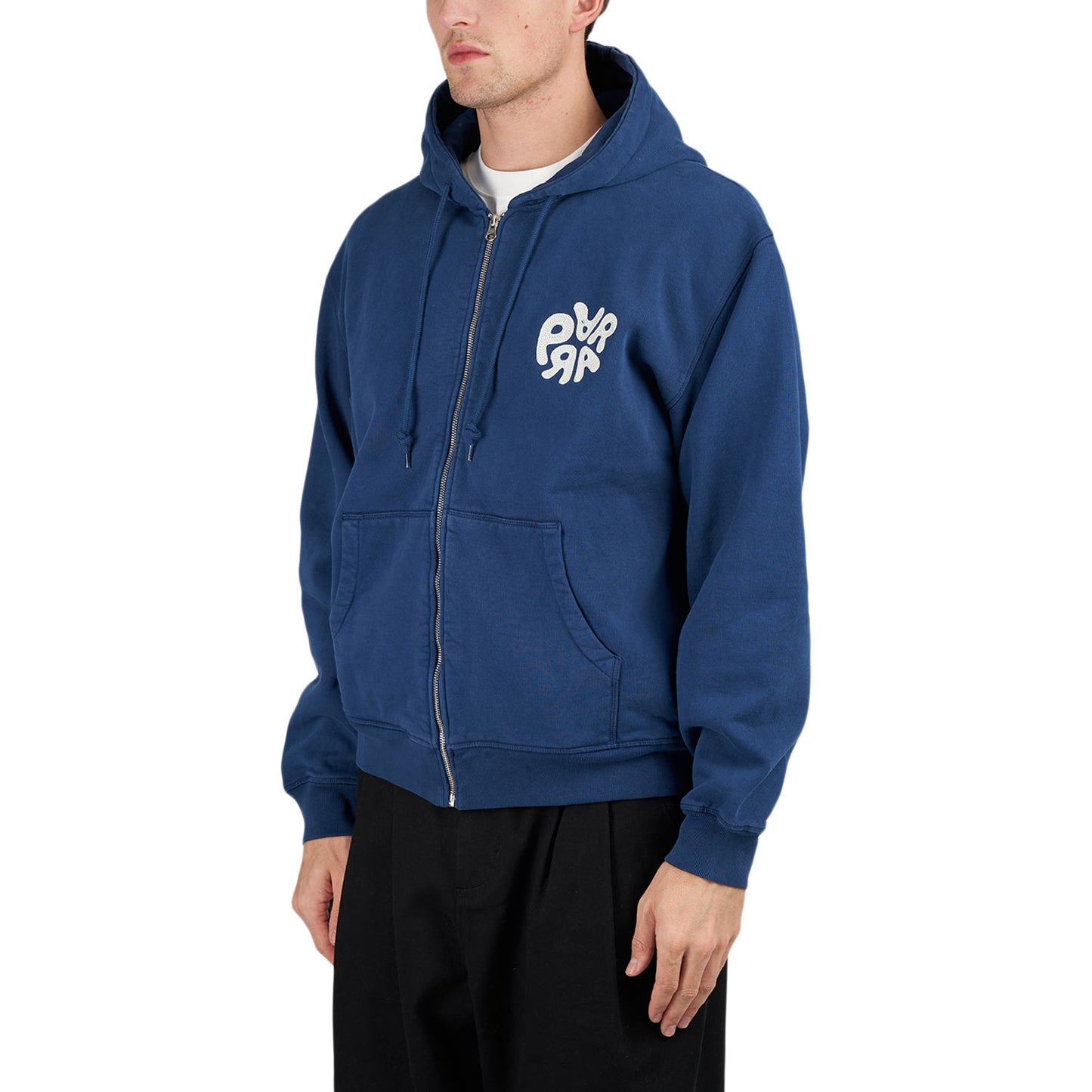 by Parra 1976 Logo Zip Hooded Sweatshirt (Blue)