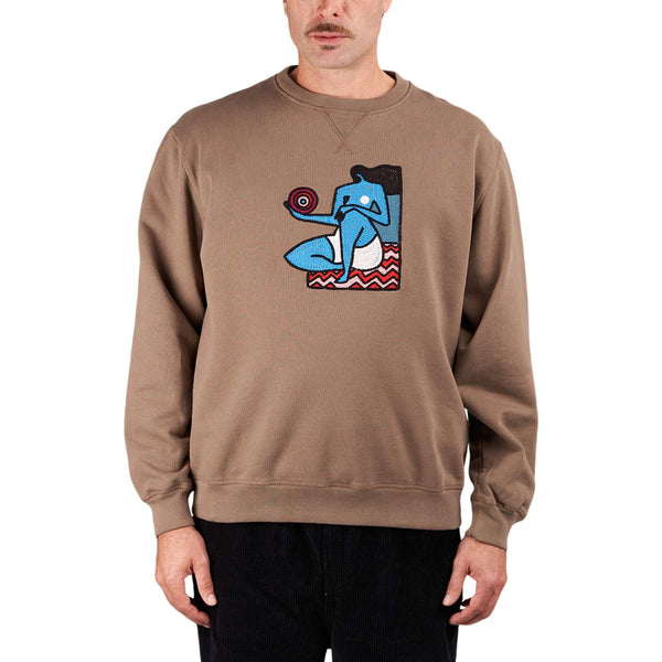 Champion Men's Silver Grey Crewneck Sweatshirt